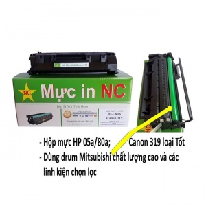 Hộp mực Canon LBP 251dw, 252dw, 253dw, 253x, 6300, 6400, 6500, 6650, 6670, 6680 (319) loại 1 (bền)